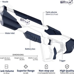 اسباب بازی تفنگ آب پاش شارژی WATER BATTLE_اسباب بازی تفنگ